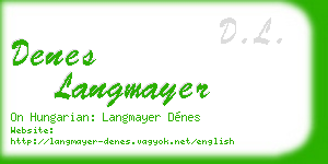 denes langmayer business card